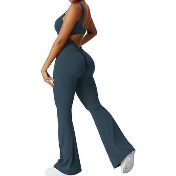 Women Sleeveless Flare Jumpsuits 