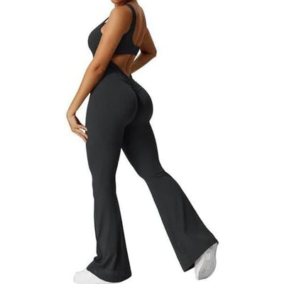 Women Sleeveless Flare Jumpsuits 