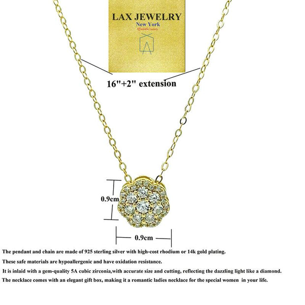 Sterling Silver Simulated Diamond CZ Necklace for Women