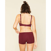 Organic Cotton Triangle Soft Bra in Garnet