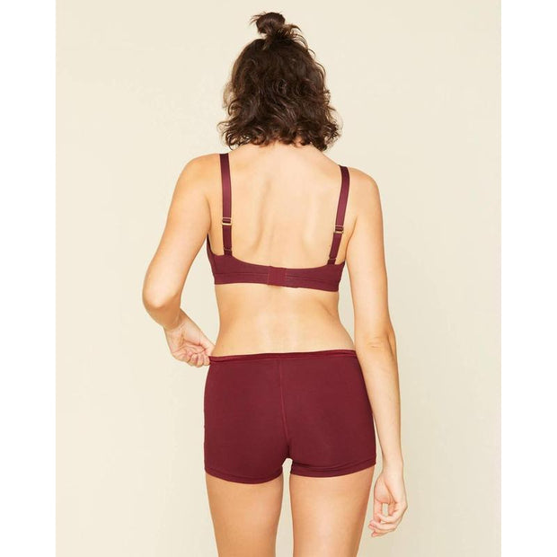 Organic Cotton Triangle Soft Bra in Garnet
