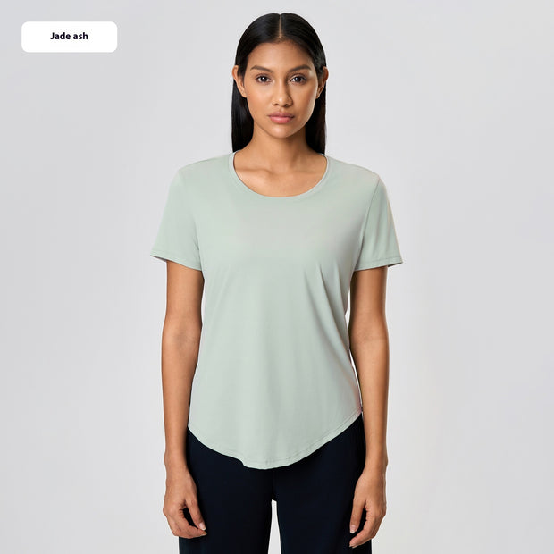 Summer Thin Loose Yoga Short Sleeve Women's Brushed Breathable