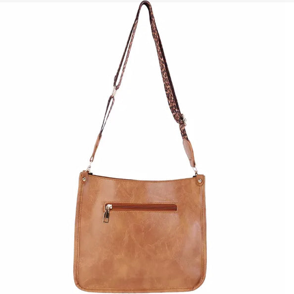 Women Fashion Leather Crossbody Bag Shoulder Bag Casual Handbag With Flexible Wearing Styles Adjustable Guitar Strap