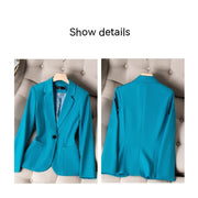 Padded Shoulder Small Blazer Women's Short Suit Top