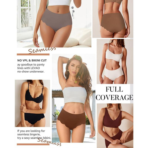 Women'S Seamless High Waisted Underwear Full Coverage 