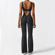 Women Sleeveless Flare Jumpsuits 