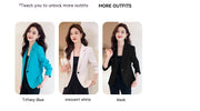 Padded Shoulder Small Blazer Women's Short Suit Top