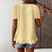 Women's Short Sleeve T-Shirt Casual Summer Crew Neck Blouses Top