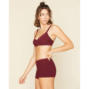Organic Cotton Triangle Soft Bra in Garnet