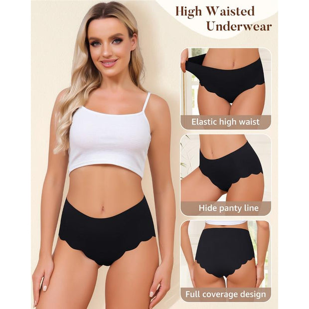 Women'S Seamless High Waisted Underwear Full Coverage 