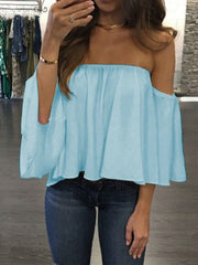 Casual Women's Loose Short Sleeved Blouse
