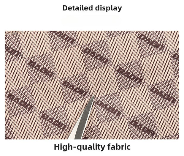 Small Square Bag Plaid Pattern Metal Decor