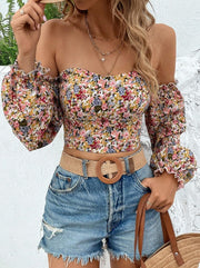 Women's Printed Casual Off-the-shoulder Dress