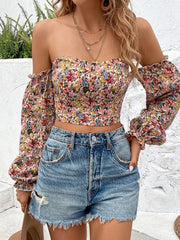 Women's Printed Casual Off-the-shoulder Dress