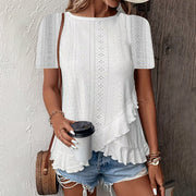 Women's Short Sleeve T-Shirt Casual Summer Crew Neck Blouses Top