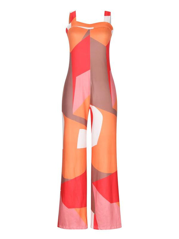 Women'S Geometric Print Tank Jumpsuit