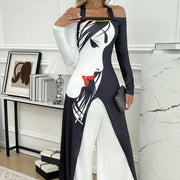 Ladies' Business Elegant Wide Leg Casual Loose Fit One Shoulder Set Sexy Party Set