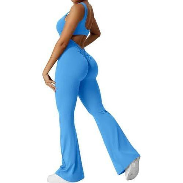 Women Sleeveless Flare Jumpsuits 