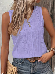 Legant V-Neck Sleeveless Tank Top For Women