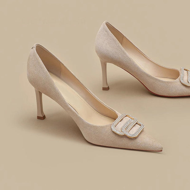 Soft Leather High Heels Female