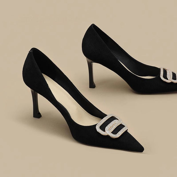 Soft Leather High Heels Female