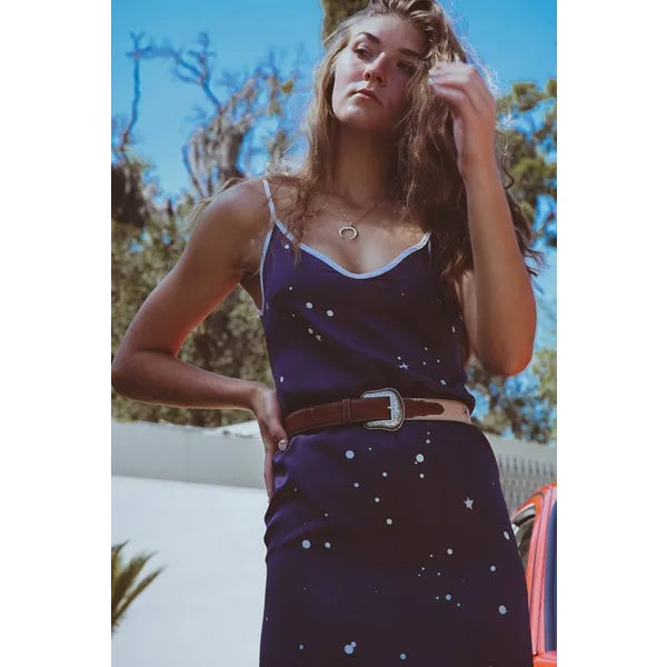 Andromeda Silk Dress In Twilight