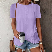 Women's Short Sleeve T-Shirt Casual Summer Crew Neck Blouses Top