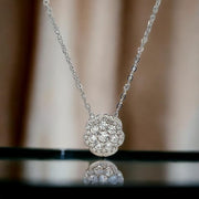 Sterling Silver Simulated Diamond CZ Necklace for Women