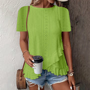 Women's Short Sleeve T-Shirt Casual Summer Crew Neck Blouses Top