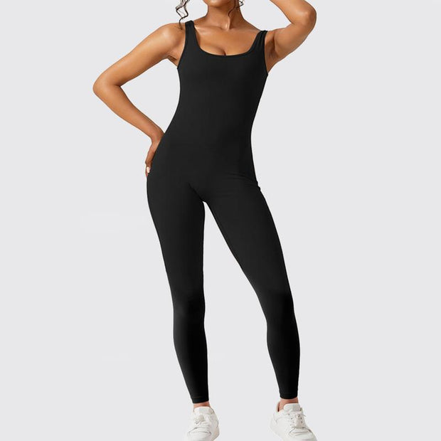 Women Sleeveless Flare Jumpsuits 