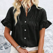 Women's Casual V Neck Business Work Blouses