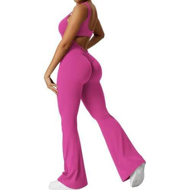 Women Sleeveless Flare Jumpsuits 