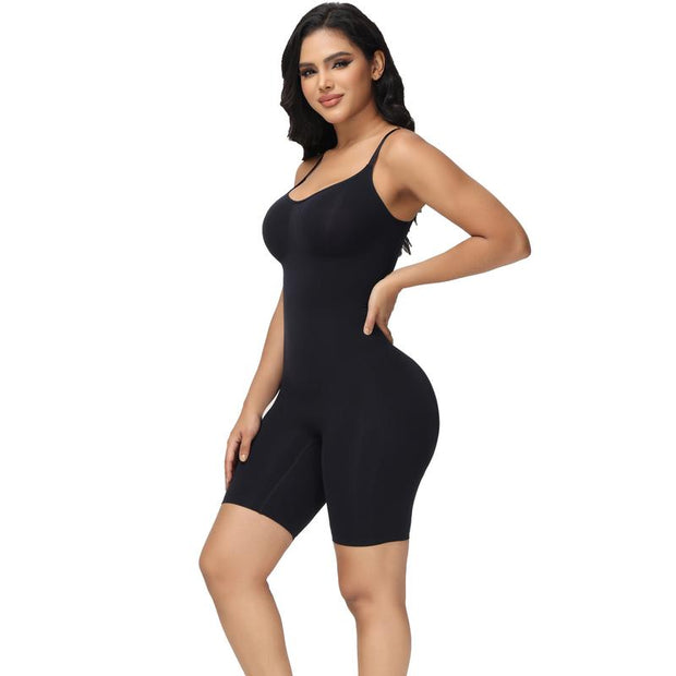  Bodysuit Mid-Thigh Shapewear Tummy Control Seamless