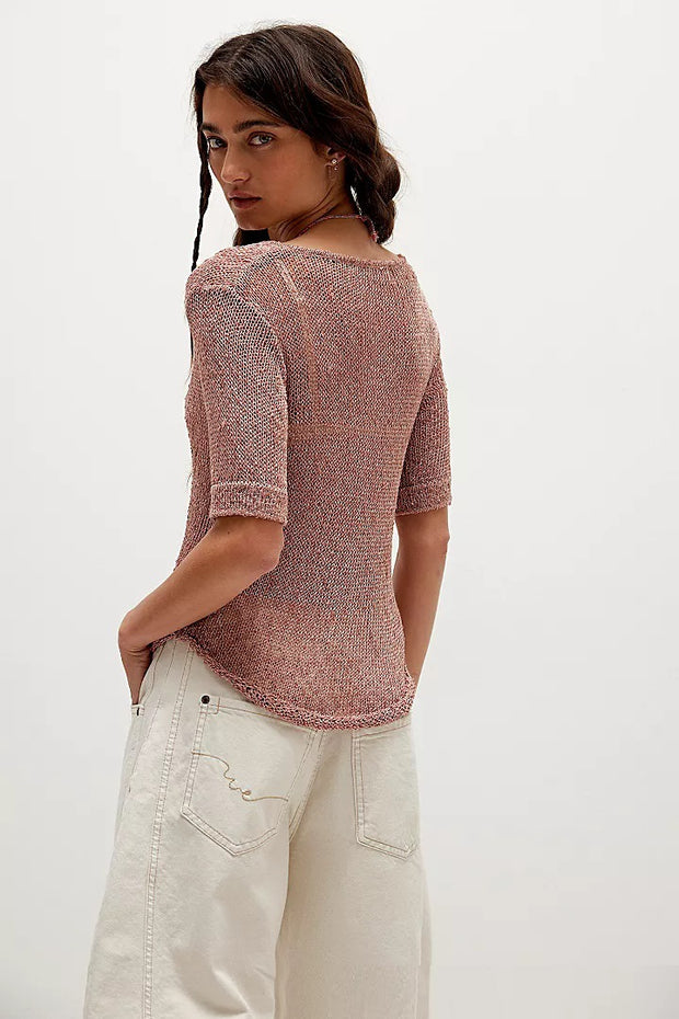 European And American Short-sleeved Sweater Fashion Loose Sweater For Women