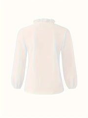 Plus Size Women's Ruffled Casual Long-sleeved Shirt