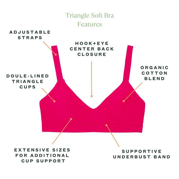Organic Cotton Triangle Soft Bra in Aurora