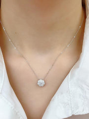 Sterling Silver Simulated Diamond CZ Necklace for Women