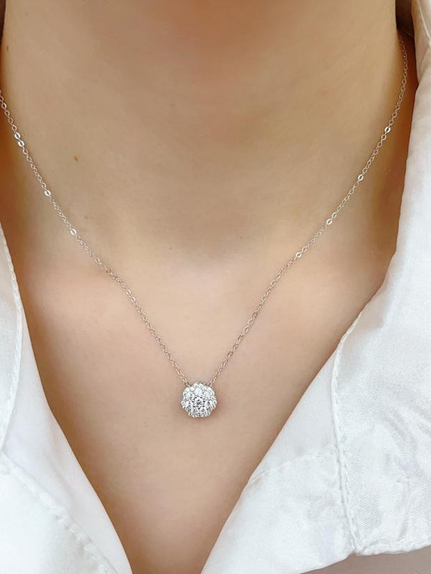 Sterling Silver Simulated Diamond CZ Necklace for Women