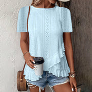 Women's Short Sleeve T-Shirt Casual Summer Crew Neck Blouses Top