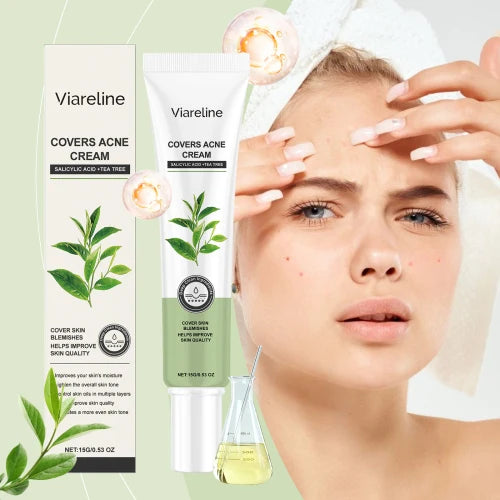 Viareline Green Tea Moisturizing Face Cream Gloss Oil Control Clean Balance Skin