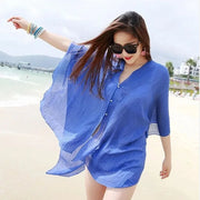 Sheer Beach Cover-Up - Lightweight Summer Kimono for Women