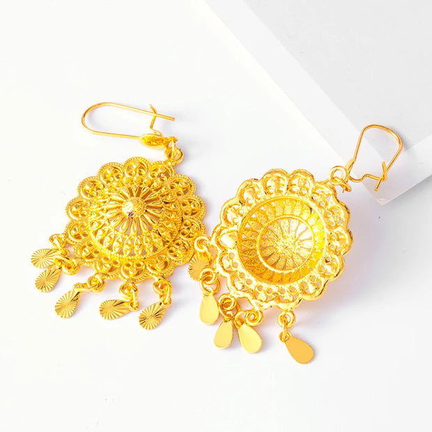 Gold color Indian earrings for women