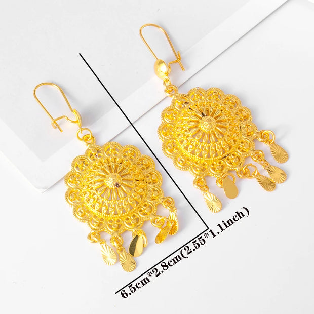 Gold color Indian earrings for women