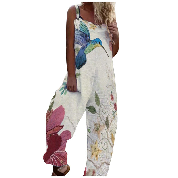 Floral Print Relaxed Fit Jumpsuit