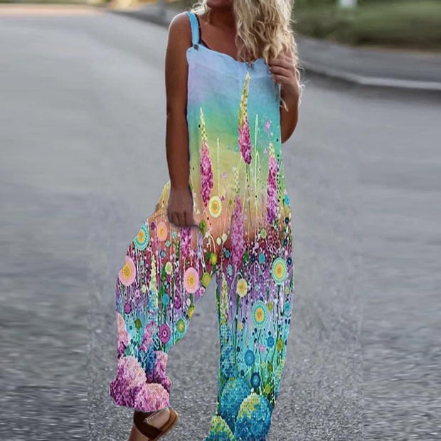 Floral Print Relaxed Fit Jumpsuit
