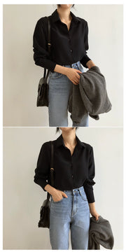 Women Shirt Classic Chiffon Blouse