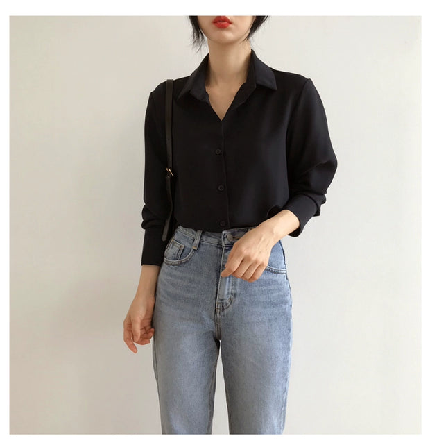Women Shirt Classic Chiffon Blouse