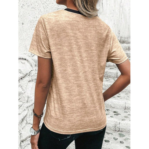 Geometric 3 Digital Short Sleeve Round Neck