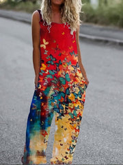 Floral Print Relaxed Fit Jumpsuit