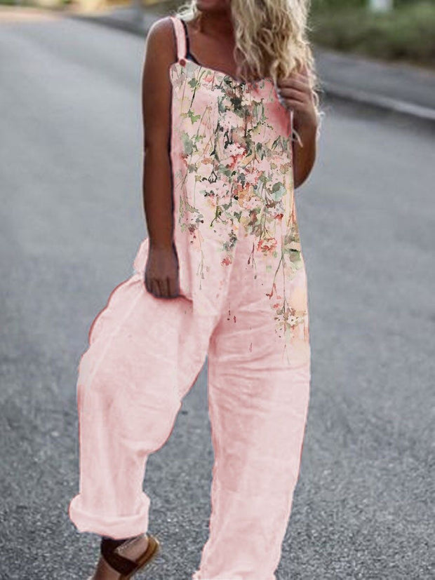 Floral Print Relaxed Fit Jumpsuit